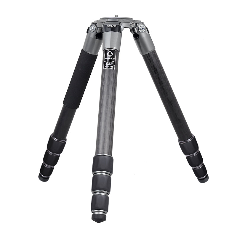 Kingjoy A88 carbon fiber tripod-4 section, 61in, 7.5lbs, with bigger head base, for heavy long lens and wide-angle lens camera