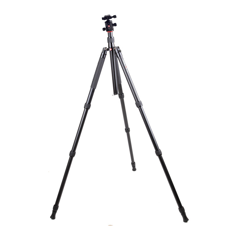 Kingjoy K3008 compact light traveling carbon fiber tripod with Q20 ball head-4 section, 66in, 5lbs, legs reverse fold