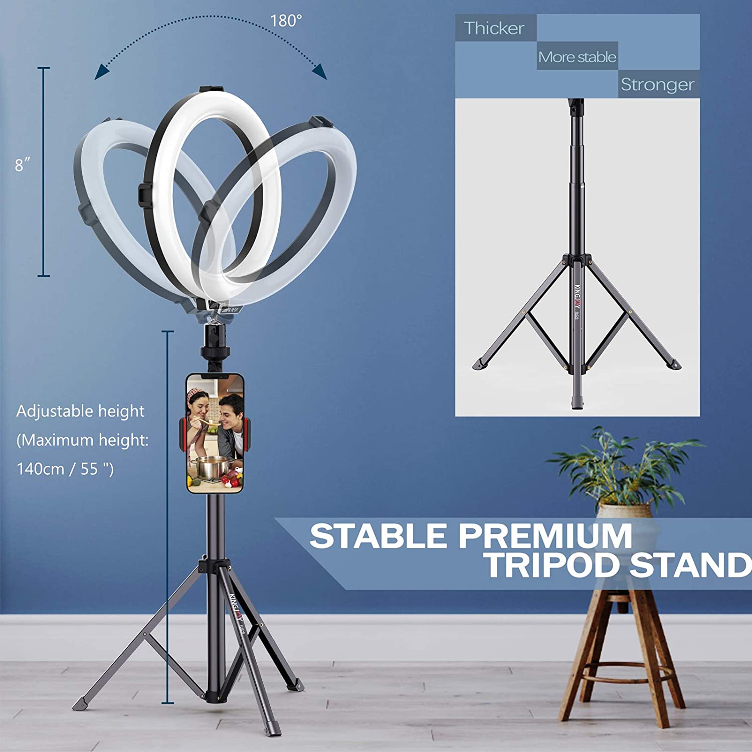 ring light with tripod stand
