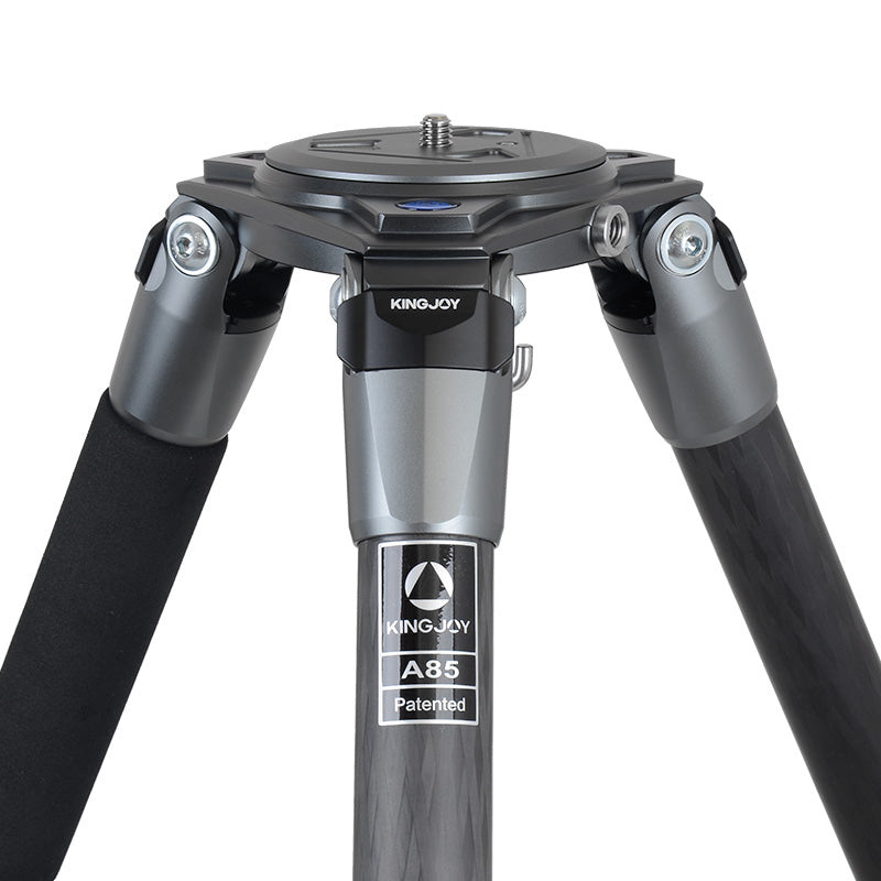 Kingjoy A85 professional carbon fiber tripod-3 section, 59in, 5.2lbs, with bigger head base, for heavy long lens and wide-angle lens camera