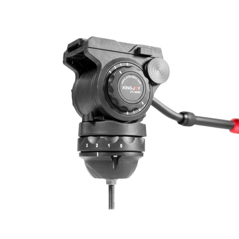 Kingjoy VT-3550 lightweight plastic video fluid head, bird shooting-3.8lbs, base dia 3.5in