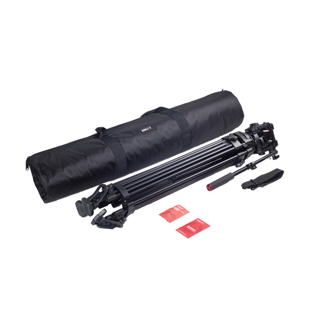 Kingjoy VT-3500 heavy-duty aluminum tripod with VT-3530 fluid head-3 section, 78in, 12.8lbs
