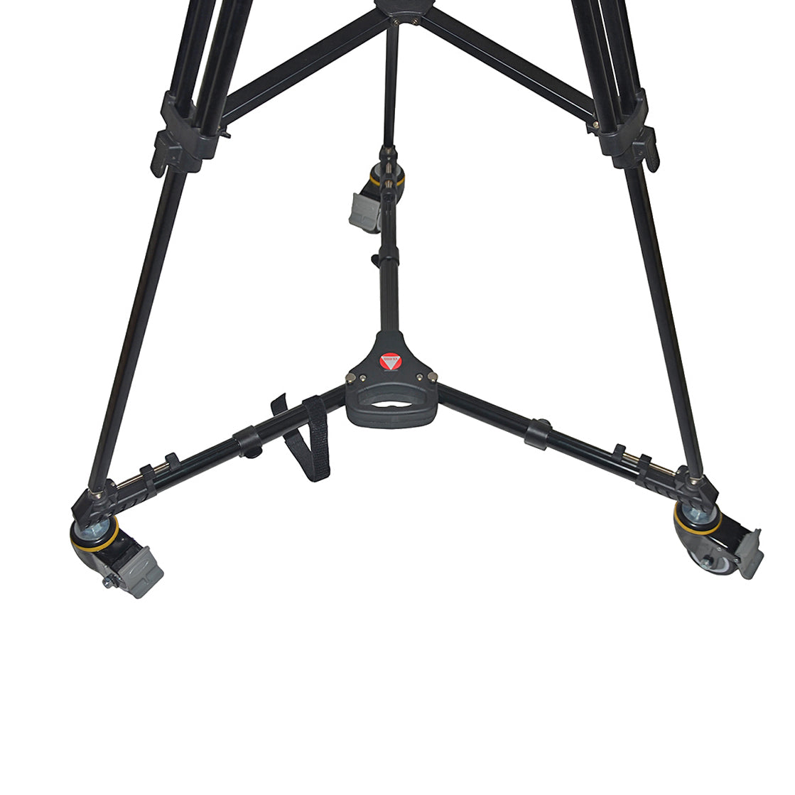 Kingjoy VX-600 heavy-duty rock solid tripod dolly with rubber wheels and adjustable leg mounts for Canon Nikon Sony DSLR Cameras